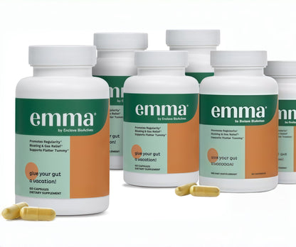 Emma Gut Health Doctors Endorsed Supplement - 60 Capsules - Relief from Gas and Bloating, Repairs Leaky Gut with Magnesium, Berberine, Vitamin D, Quercetin & More - Gut Health & Colon Cleanse Formula